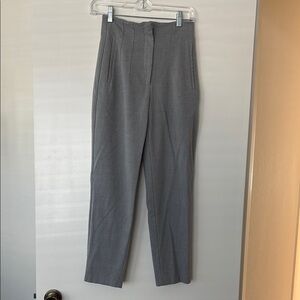 Gray High-Waisted Trousers